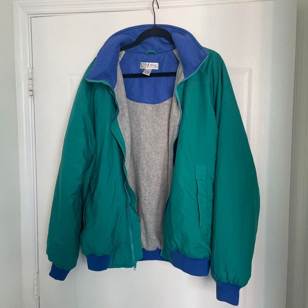Van-heusen Men's Blue and Green Jacket